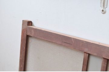 アンティーク建具　どこか懐かしい雰囲気を醸し出す明り取り2枚セット(明かり取り、ガラス欄間)(R-081718)