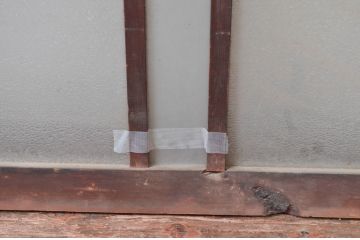 アンティーク建具　どこか懐かしい雰囲気を醸し出す明り取り2枚セット(明かり取り、ガラス欄間)(R-081718)