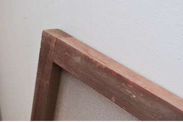 アンティーク建具　経年変化による風合いが味わい深い明かり取り2枚セット(明り取り、ガラス欄間)(R-081719)