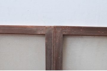 アンティーク建具　経年変化による風合いが味わい深い明かり取り2枚セット(明り取り、ガラス欄間)(R-081719)
