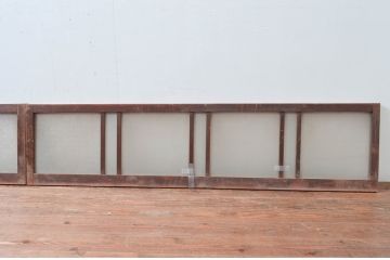 アンティーク建具　経年変化による風合いが味わい深い明かり取り2枚セット(明り取り、ガラス欄間)(R-081719)