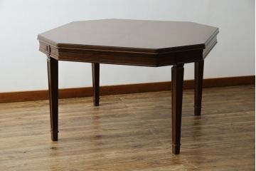 中古　美品　maruni(マルニ木工)　地中海ロイヤルシリーズ(ROYAL)　シックな佇まいが魅力的なパーティテーブル(ダイニングテーブル、4人掛け、食卓)(定価約24万円)(R-081720)