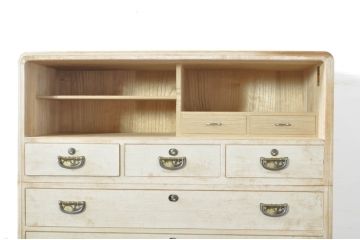 中古　伝統工芸士　田澤謙介作　品のある佇まいが魅力的な加茂総桐箪笥(総桐たんす、四方丸、大丸、衣装箪笥、着物箪笥、和タンス、引き出し、バラ売り可能)(定価約190万円)(R-081721)
