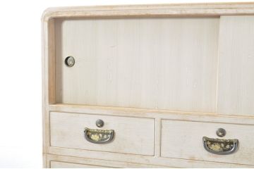 中古　伝統工芸士　田澤謙介作　品のある佇まいが魅力的な加茂総桐箪笥(総桐たんす、四方丸、大丸、衣装箪笥、着物箪笥、和タンス、引き出し、バラ売り可能)(定価約190万円)(R-081721)