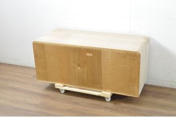 中古　伝統工芸士　田澤謙介作　品のある佇まいが魅力的な加茂総桐箪笥ローボード(総桐たんす、四方丸、大丸、和タンス、収納棚、戸棚、テレビボード、テレビ台)(R-081722)