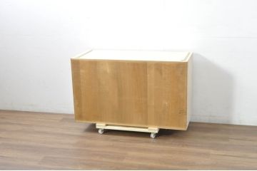 中古　伝統工芸士　田澤謙介作　品のある佇まいが魅力的な加茂総桐箪笥ローチェスト(総桐たんす、四方丸、大丸、和タンス、サイドチェスト、テレビボード、テレビ台)(R-081723)