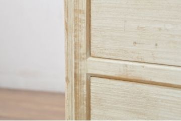 中古　伝統工芸士　田澤謙介作　品のある佇まいが魅力的な加茂総桐箪笥ローチェスト(総桐たんす、四方丸、大丸、和タンス、サイドチェスト、テレビボード、テレビ台)(R-081723)