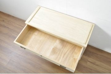 中古　伝統工芸士　田澤謙介作　品のある佇まいが魅力的な加茂総桐箪笥ローチェスト(総桐たんす、四方丸、大丸、和タンス、サイドチェスト、テレビボード、テレビ台)(R-081724)