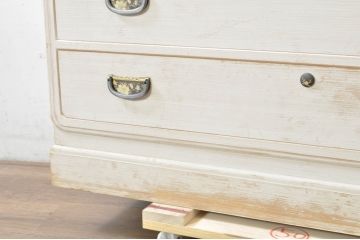 中古　伝統工芸士　田澤謙介作　品のある佇まいが魅力的な加茂総桐箪笥ローチェスト(総桐たんす、四方丸、大丸、和タンス、サイドチェスト、テレビボード、テレビ台)(R-081724)