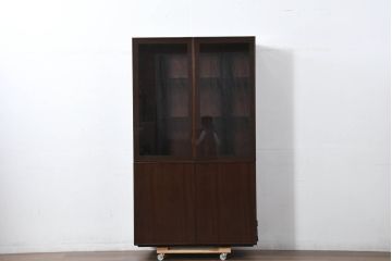 中古　美品　arflex(アルフレックス)　COMPOSER(コンポーザー)　シンプルで洗練されたデザインが魅力的なキャビネット(収納棚、戸棚、飾り棚、陳列棚、ガラスケース、ショーケース、コレクションケース、キュリオケース、店舗什器)(定価約35万円)(R-081730)
