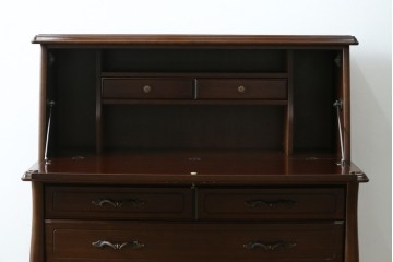 和製ビンテージ　美品!!　maruni(マルニ木工)　希少な廃番品!!　オールドマルニ　ベルサイユシリーズ　クラシカルな雰囲気が素敵なライティングビューロー　(R-081734)