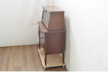 和製ビンテージ　美品!!　maruni(マルニ木工)　希少な廃番品!!　オールドマルニ　ベルサイユシリーズ　クラシカルな雰囲気が素敵なライティングビューロー(ワークデスク、在宅ワーク、在宅用、簿記机、ヴィンテージ)(R-081734)