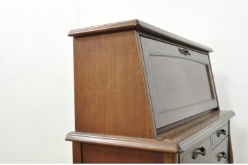 和製ビンテージ　美品!!　maruni(マルニ木工)　希少な廃番品!!　オールドマルニ　ベルサイユシリーズ　クラシカルな雰囲気が素敵なライティングビューロー(ワークデスク、在宅ワーク、在宅用、簿記机、ヴィンテージ)(R-081734)