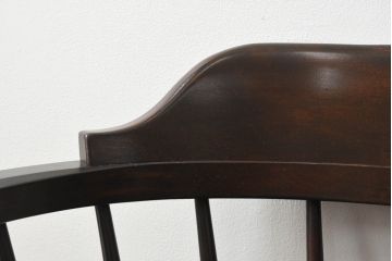 和製ビンテージ　松本民芸家具　#91型　落ち着きのある大人カフェ風インテリアが叶うキャプテンチェア3脚セット(アームチェア、板座チェア、ダイニングチェア、椅子、イス、ヴィンテージ、バラ売り可能)(定価3脚で約39万円)(R-081735)