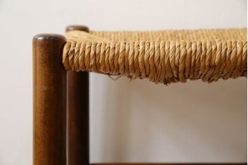 中古　美品　松本民芸家具　無駄のないすっきりとしたデザインと涼しげな印象が魅力の#19型ラッシスツール(チェア、椅子、いす、イス)(R-081737)