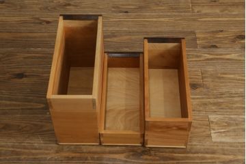 中古　松本民芸家具　ドレッサーリメイク　和洋どちらの空間にも馴染むサイドテーブル(コンソールテーブル、コンソールデスク、ワークデスク、両袖机、在宅用、在宅ワーク用)(R-081740)