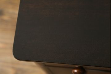 中古　松本民芸家具　ドレッサーリメイク　和洋どちらの空間にも馴染むサイドテーブル(コンソールテーブル、コンソールデスク、ワークデスク、両袖机、在宅用、在宅ワーク用)(R-081740)