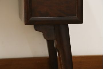 中古　松本民芸家具　ドレッサーリメイク　和洋どちらの空間にも馴染むサイドテーブル(コンソールテーブル、コンソールデスク、ワークデスク、両袖机、在宅用、在宅ワーク用)(R-081740)