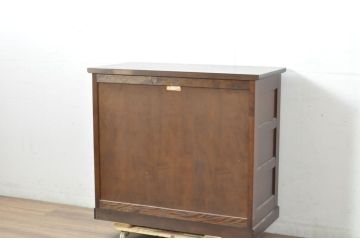 中古　超美品!!　松本民芸家具　特注　サイズ感が良くすっきりとしたデザインの整理タンス(洋服タンス、収納箪笥、サイドチェスト、引き出し)(定価約45万円)(R-081741)