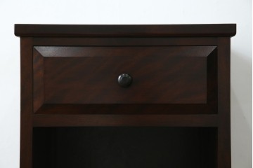 中古　美品　松本民芸家具　深みのある色合いに浮かび上がる木目が印象的なサイドテーブル　(R-081742)