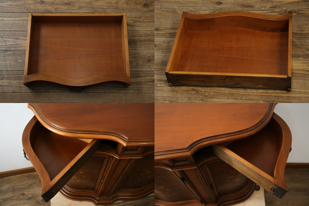 イタリアアンティーク　Galimberti Nino(ガリンベルティ・ニーノ)　高級品!!　凝ったつくり込みの象嵌入りサイドボード　(R-081747)