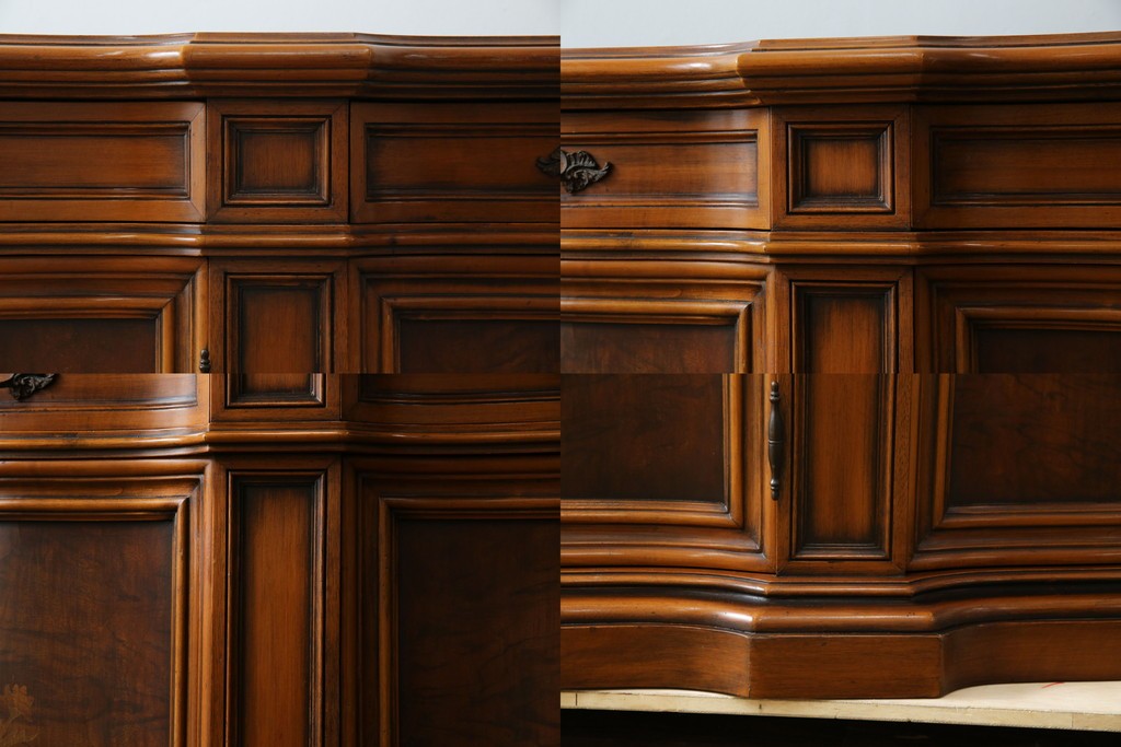 イタリアアンティーク　Galimberti Nino(ガリンベルティ・ニーノ)　高級品!!　凝ったつくり込みの象嵌入りサイドボード　(R-081747)