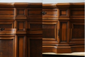 イタリアアンティーク　Galimberti Nino(ガリンベルティ・ニーノ)　高級品!!　凝ったつくり込みの象嵌入りサイドボード　(R-081747)