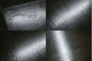 和製アンティーク　超美品!!　奇跡のコンディション!!　高級品　楢(ナラ)材　大正ロマン　古い洋館の彫刻入り　異国情緒を感じる絶妙なデザインが魅力のミラーバックサイドボード(サイドキャビネット、収納棚、戸棚)(R-081748)