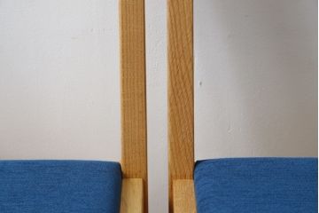 中古　短期展示品　美品　ヤクモ家具製作所　オーク材　シンプルチェア(SC40RO)　クッションタイプ　ナチュラルな風合いが優しい印象のチェア2脚セット(ダイニングチェア、椅子、イス、バラ売り可能)(R-081755)