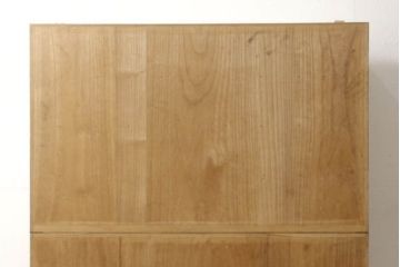 中古　シンプルなチェストに生まれ変わる加茂総桐箪笥・上段(胴丸、桐たんす、衣装箪笥、引き出し、和タンス、サイドチェスト、サイドボード)(R-081762)