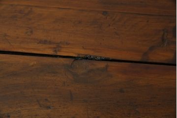 アジアンビンテージ　李朝デザイン　両面使い　華やかな彫刻が魅力的な引き出し2杯付きのアンティーク調コンソールテーブル(サイドテーブル、花台、飾り台、ヴィンテージ)(R-081766)