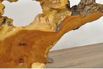 中古　荘厳な和の空間を演出してくれる自然木の衝立て(オブジェ、置き物、ディスプレイ、衝立て、衝い立て、つい立て、ビンテージ、ヴィンテージ)(R-081772)