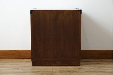 和製ビンテージ　民芸家具　欅(ケヤキ)材　品の良い佇まいと美しい杢目が魅力の小箪笥(小物収納、整理箪笥、小タンス、収納タンス、引き出し、ヴィンテージ)(R-081777)