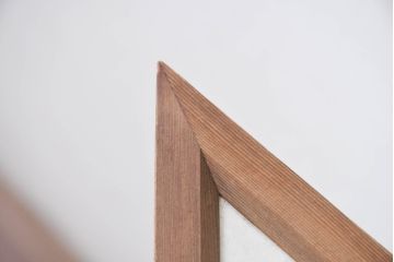 和製ビンテージ　大光電機(DAIKO)　繊細な木製フレームの台形フロアスタンド(ダイコー、行燈、行灯、照明、ヴィンテージ)(R-081778)
