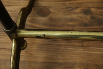 イタリアヴィンテージ　ブラス(真鍮)レッグがおしゃれで品のある伸縮式ハンガーラック　(R-081789)