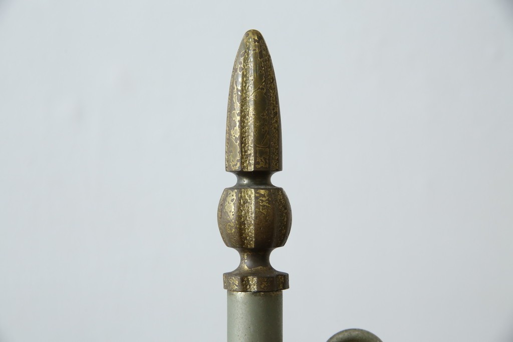 イタリアヴィンテージ　ブラス(真鍮)レッグがおしゃれで品のある伸縮式ハンガーラック　(R-081789)