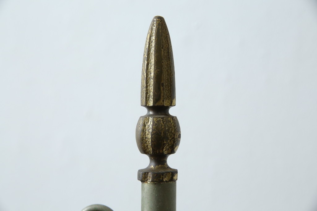 イタリアヴィンテージ　ブラス(真鍮)レッグがおしゃれで品のある伸縮式ハンガーラック　(R-081789)