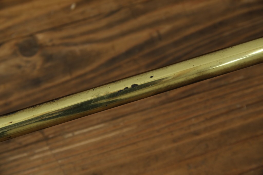 イタリアヴィンテージ　ブラス(真鍮)レッグがおしゃれで品のある伸縮式ハンガーラック　(R-081789)