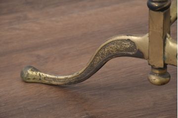 イタリアビンテージ　ブラス(真鍮)レッグがおしゃれで品のある伸縮式ハンガーラック(ポールハンガー、洋服掛け、コート掛け、店舗什器、ヴィンテージ)(R-081789)