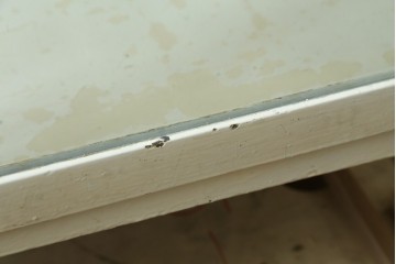 フランスアンティーク　アイアンフレーム　ペイント　縦型　シャビーシックな雰囲気が魅力のメディカルキャビネット　(R-081792)