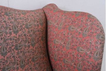 アメリカビンテージ　激レア!!幻の逸品　Ralph Lauren Home(ラルフローレン ホーム)　退色あり　クラシカルな雰囲気漂うウィングバックチェア(ウイングバックチェア、ラウンジチェア、一人掛けチェア、1人掛け、1P、ヴィンテージ)(定価約130万円)(R-081797)