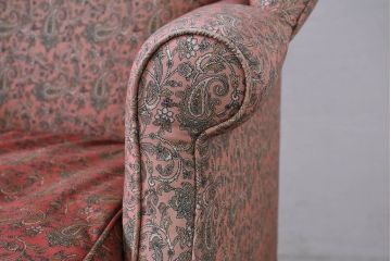 アメリカビンテージ　激レア!!幻の逸品　Ralph Lauren Home(ラルフローレン ホーム)　退色あり　クラシカルな雰囲気漂うウィングバックチェア(ウイングバックチェア、ラウンジチェア、一人掛けチェア、1人掛け、1P、ヴィンテージ)(定価約130万円)(R-081797)