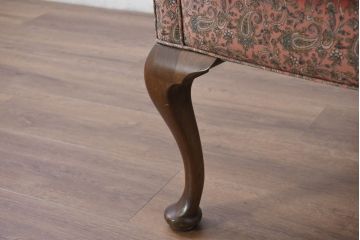 アメリカビンテージ　激レア!!幻の逸品　Ralph Lauren Home(ラルフローレン ホーム)　退色あり　クラシカルな雰囲気漂うウィングバックチェア(ウイングバックチェア、ラウンジチェア、一人掛けチェア、1人掛け、1P、ヴィンテージ)(定価約130万円)(R-081797)