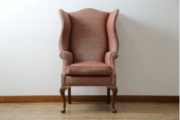 アメリカビンテージ　激レア!!幻の逸品　Ralph Lauren Home(ラルフローレン ホーム)　退色あり　クラシカルな雰囲気漂うウィングバックチェア(ウイングバックチェア、ラウンジチェア、一人掛けチェア、1人掛け、1P、ヴィンテージ)(定価約130万円)(R-081797)