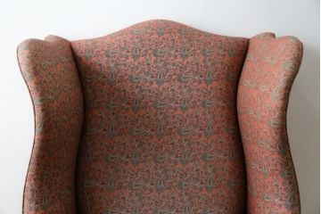 アメリカビンテージ　激レア!!幻の逸品　Ralph Lauren Home(ラルフローレン ホーム)　退色あり　クラシカルな雰囲気漂うウィングバックチェア(ウイングバックチェア、ラウンジチェア、一人掛けチェア、1人掛け、1P、ヴィンテージ)(定価約130万円)(R-081797)