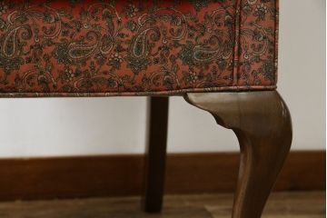 アメリカビンテージ　激レア!!幻の逸品　Ralph Lauren Home(ラルフローレン ホーム)　退色あり　クラシカルな雰囲気漂うウィングバックチェア(ウイングバックチェア、ラウンジチェア、一人掛けチェア、1人掛け、1P、ヴィンテージ)(定価約130万円)(R-081797)