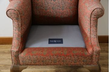 アメリカビンテージ　激レア!!幻の逸品　Ralph Lauren Home(ラルフローレン ホーム)　退色あり　クラシカルな雰囲気漂うウィングバックチェア(ウイングバックチェア、ラウンジチェア、一人掛けチェア、1人掛け、1P、ヴィンテージ)(定価約130万円)(R-081797)