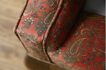 アメリカビンテージ　激レア!!幻の逸品　Ralph Lauren Home(ラルフローレン ホーム)　退色あり　クラシカルな雰囲気漂うウィングバックチェア(ウイングバックチェア、ラウンジチェア、一人掛けチェア、1人掛け、1P、ヴィンテージ)(定価約130万円)(R-081797)