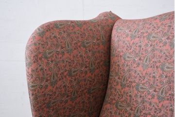 アメリカビンテージ　激レア!!幻の逸品　Ralph Lauren Home(ラルフローレン ホーム)　退色あり　クラシカルな雰囲気漂うウィングバックチェア(ウイングバックチェア、ラウンジチェア、一人掛けチェア、1人掛け、1P、ヴィンテージ)(定価約130万円)(R-081798)
