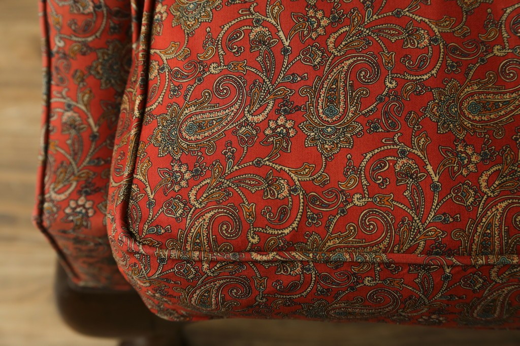 アメリカヴィンテージ　激レア!!幻の逸品　Ralph Lauren Home(ラルフローレン ホーム)　クラシカルな雰囲気漂うウィングバックソファ　定価約130万円　※退色あり　(R-081798)
